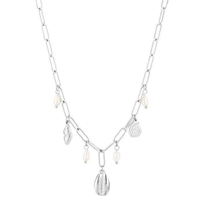 Figure Summer Charms Necklace - Silver