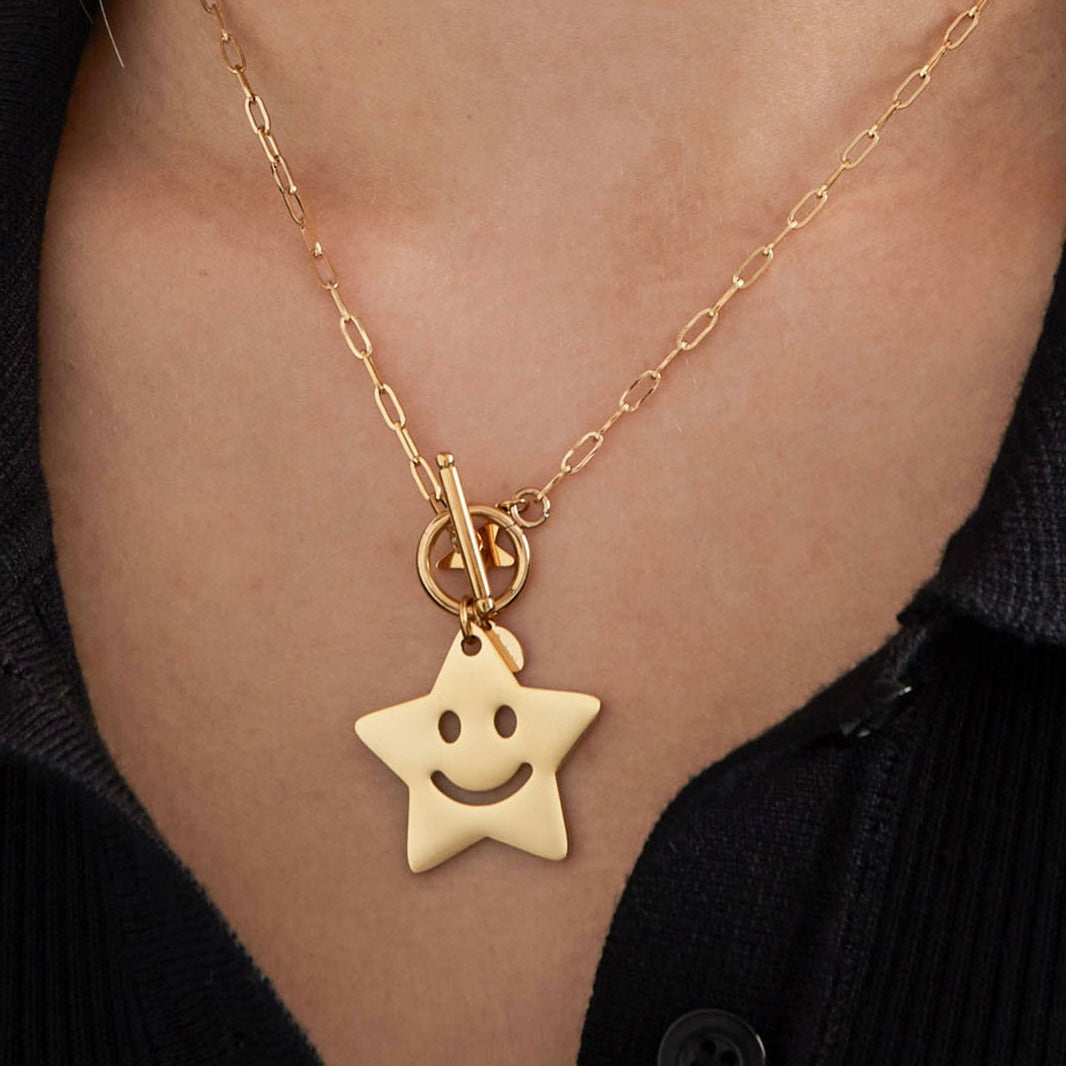 Happy Star Necklace - Gold