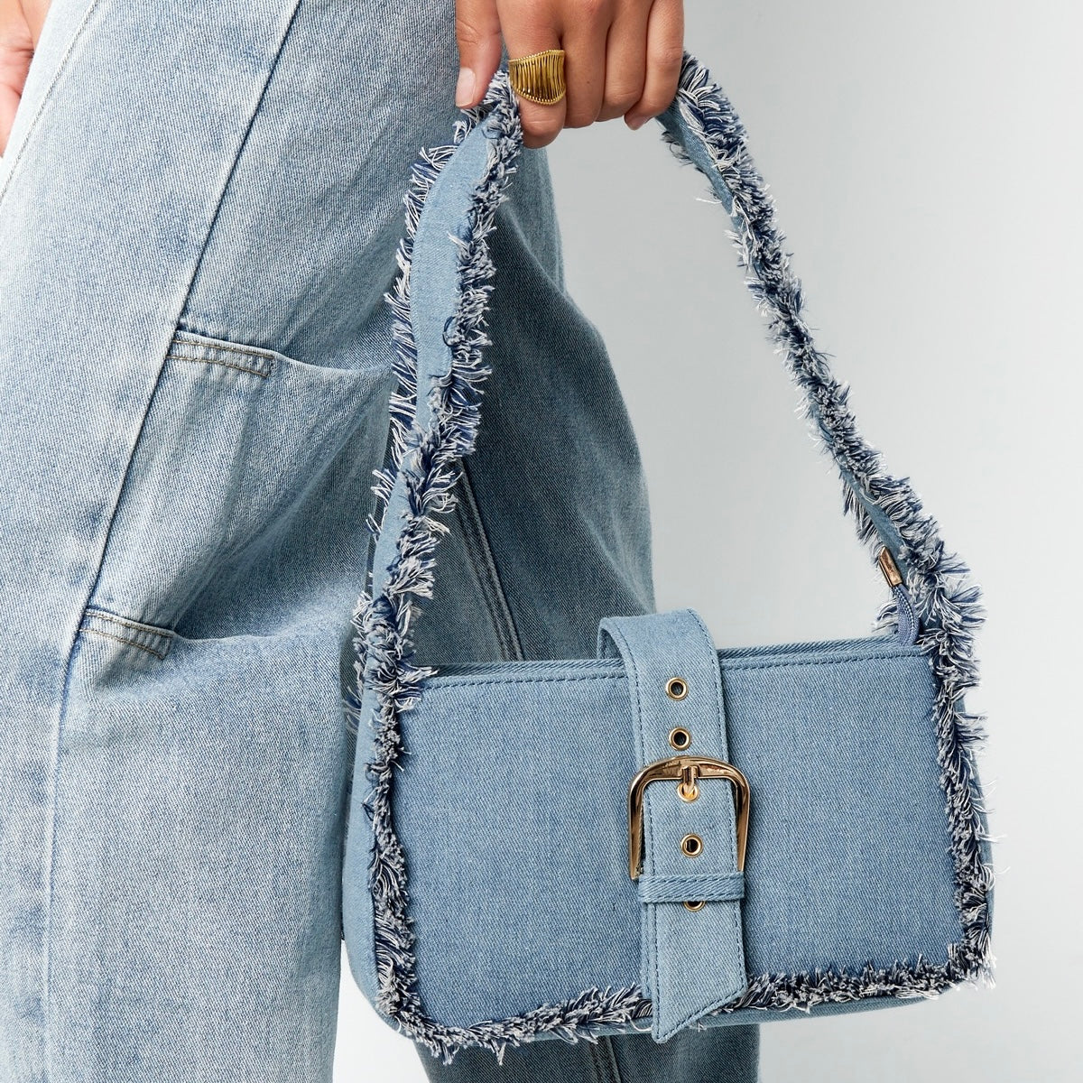 Iris Denim Tas - Donker Blauw