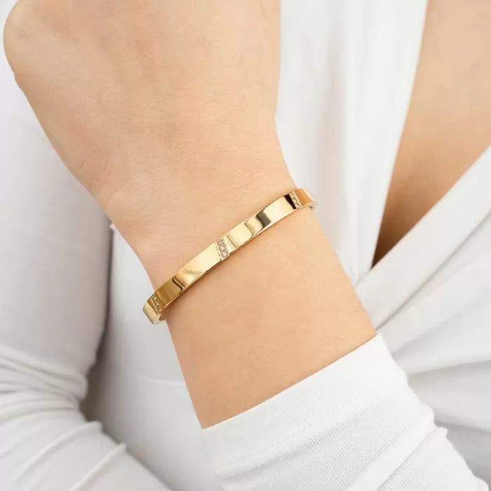 Bangel Strass Bracelet - Gold