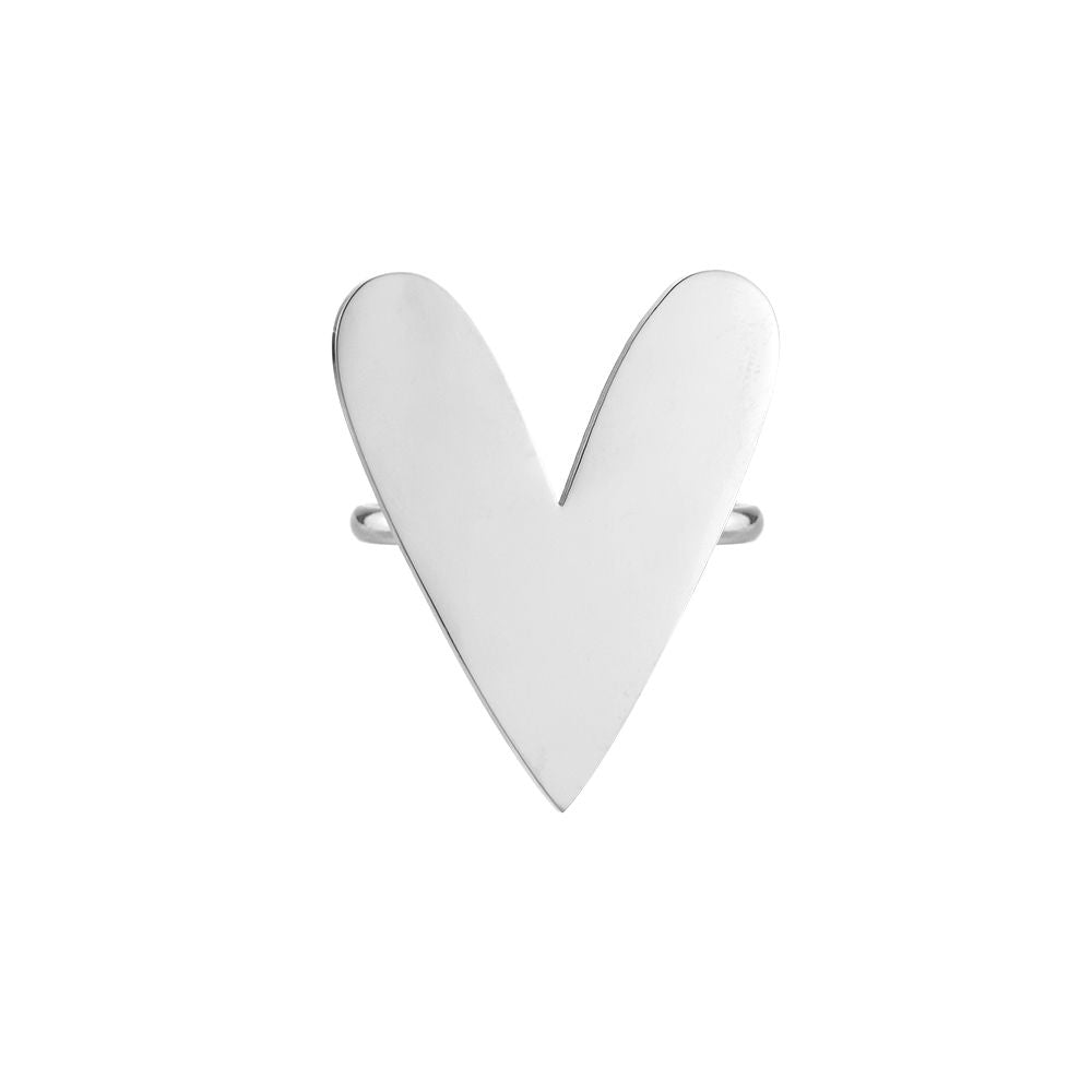 Big Heart Ring - Silver - Sieradenbycelin Sieradenbycelin Sieradenbycelin