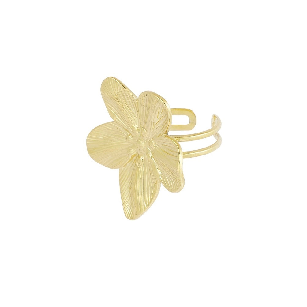 Big Flower Ring - Gold