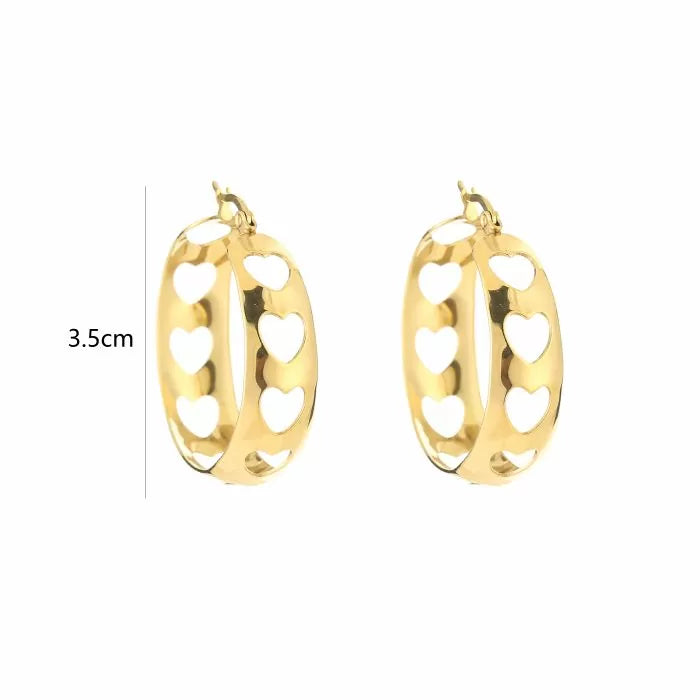 Love Hoops Earrings - Gold