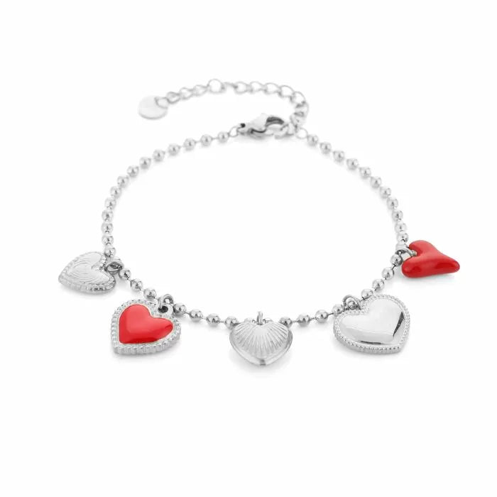 Ballerina Red Bracelet - Silver