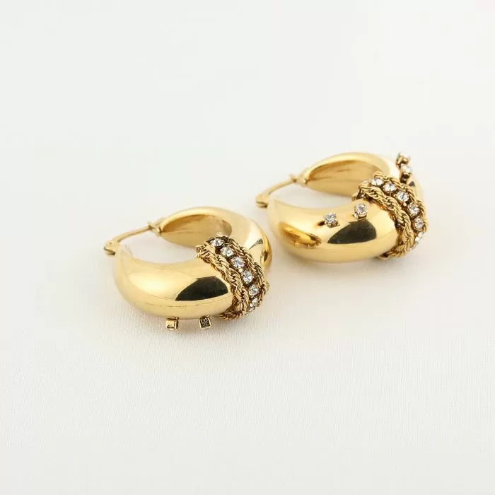 Bali Diamond Earrings - Gold - Sieradenbycelin Sieradenbycelin Sieradenbycelin