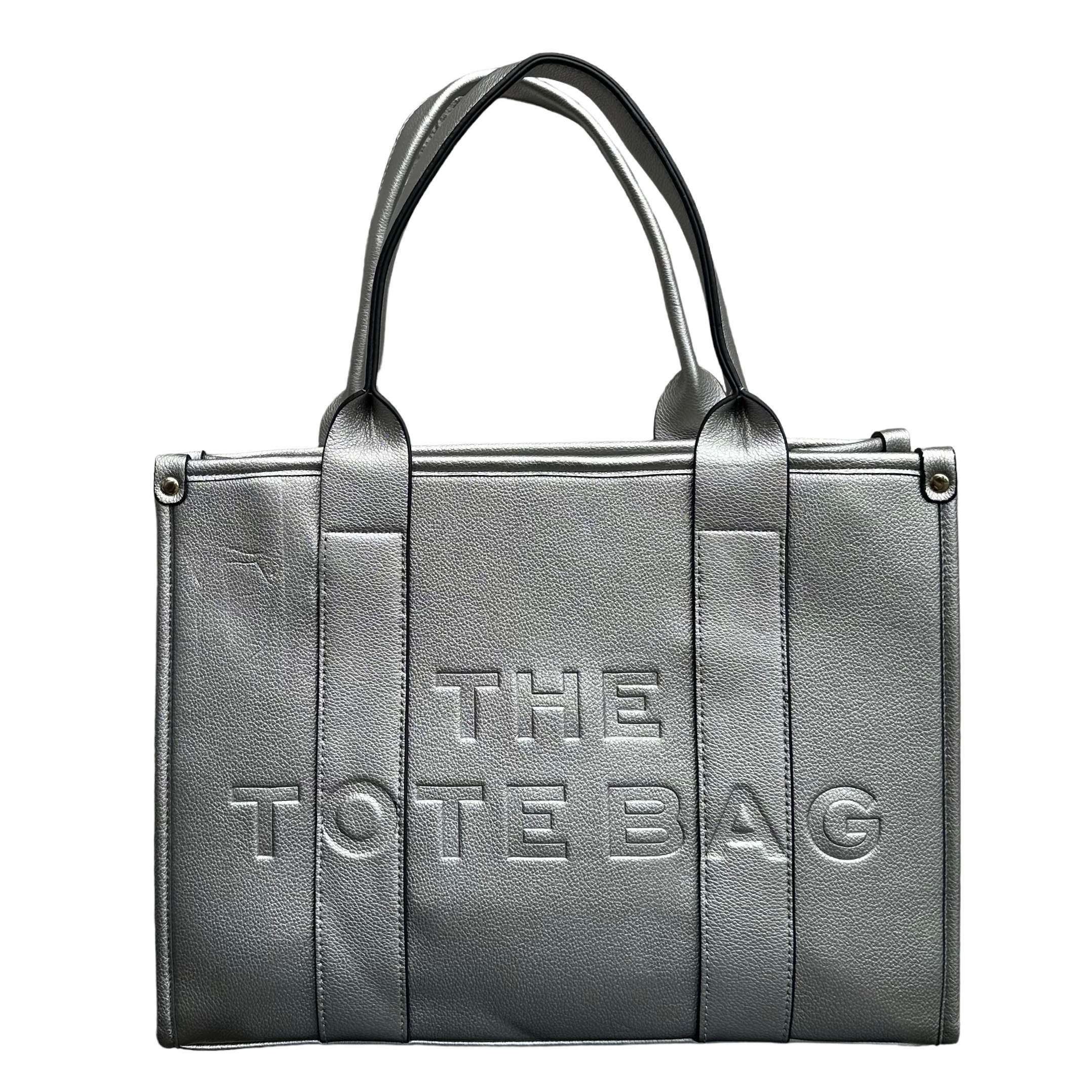 Tote Classic Bag PU Leer - Silver