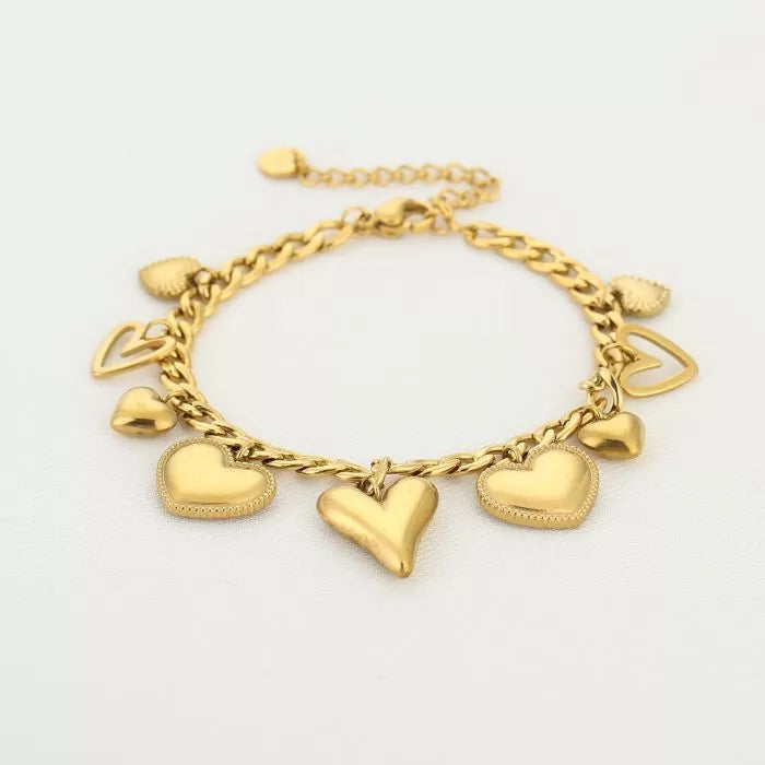 Figure Charms Bracelet - Gold