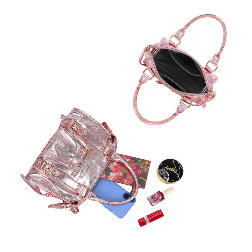 Liv Shiny Medium Tas - Metallic Roze