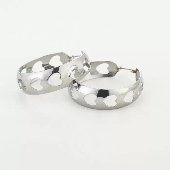 Love Hoops Earrings - Silver