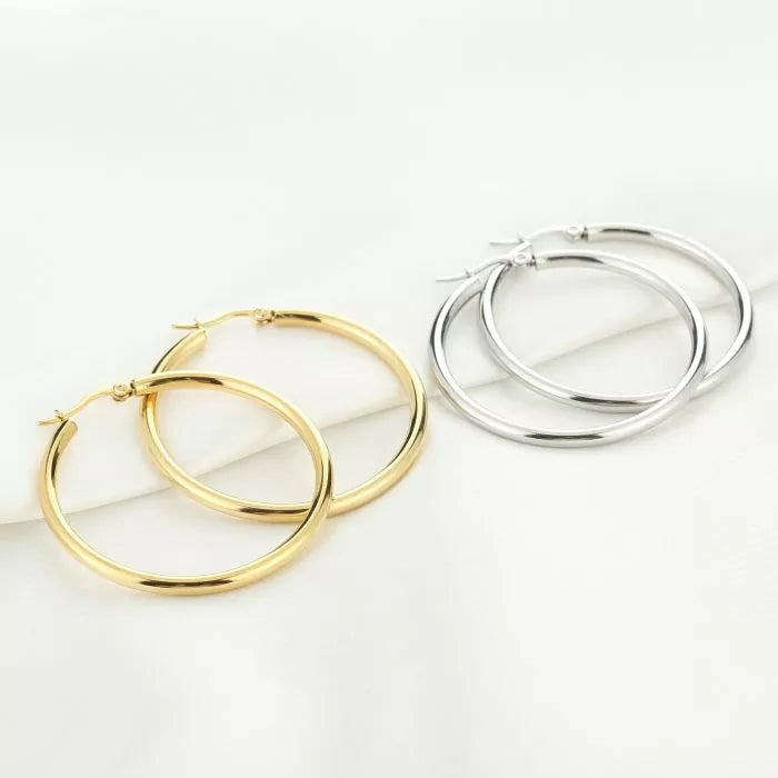 Basic Lighty Hoops Earrings - Gold