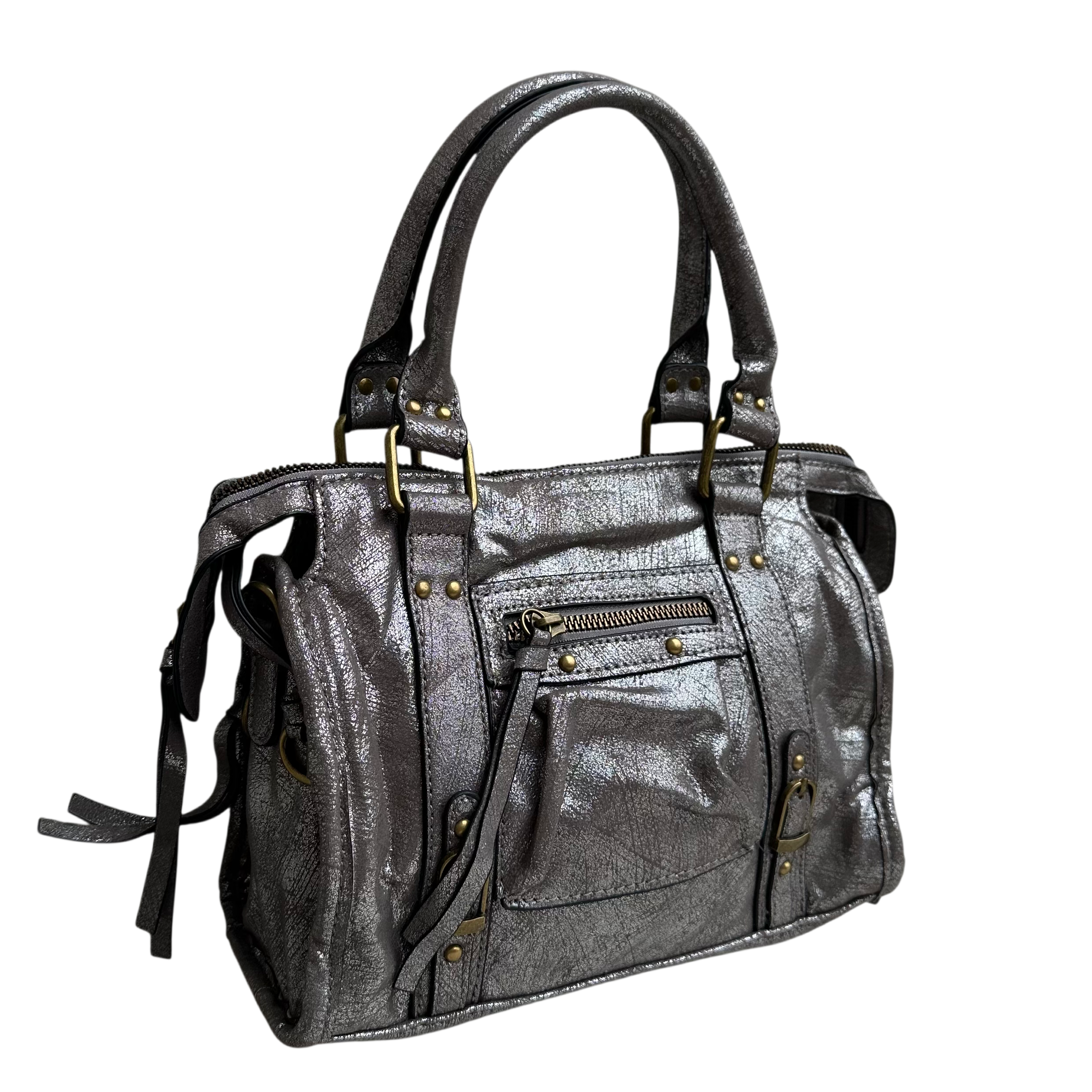 Liv Glossy Medium Tas - Antique