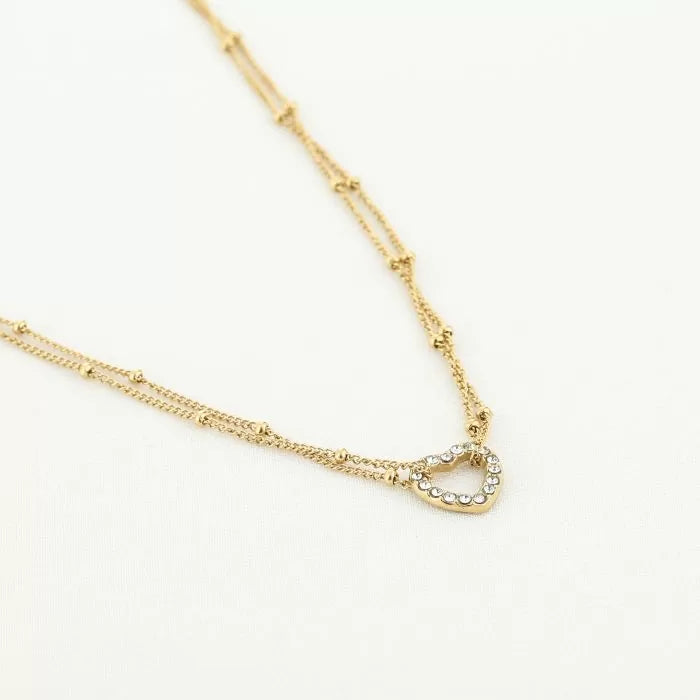 Faye Heart Necklace - Gold - Sieradenbycelin Sieradenbycelin Sieradenbycelin