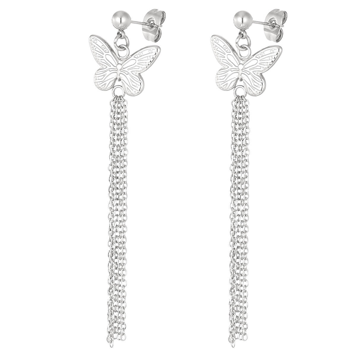 Butterfly Earrings - Silver