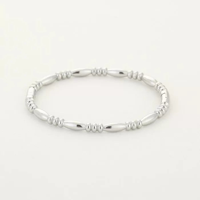 Boho Bangle Bracelet - Silver