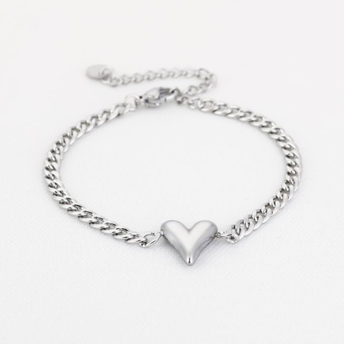 Tessa Heart Bracelet - Silver