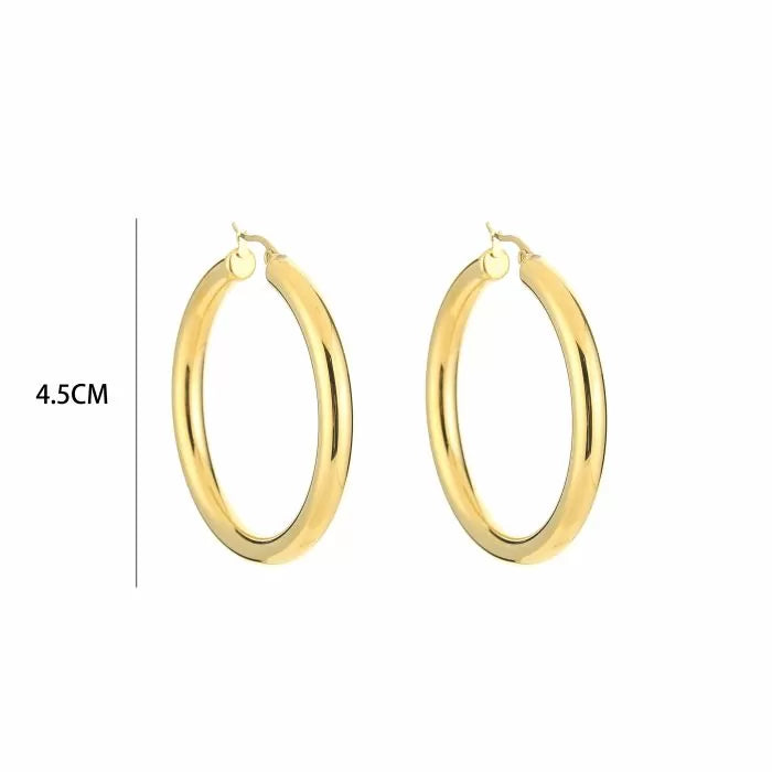 Basic Carlijn Hoops Earrings - Gold