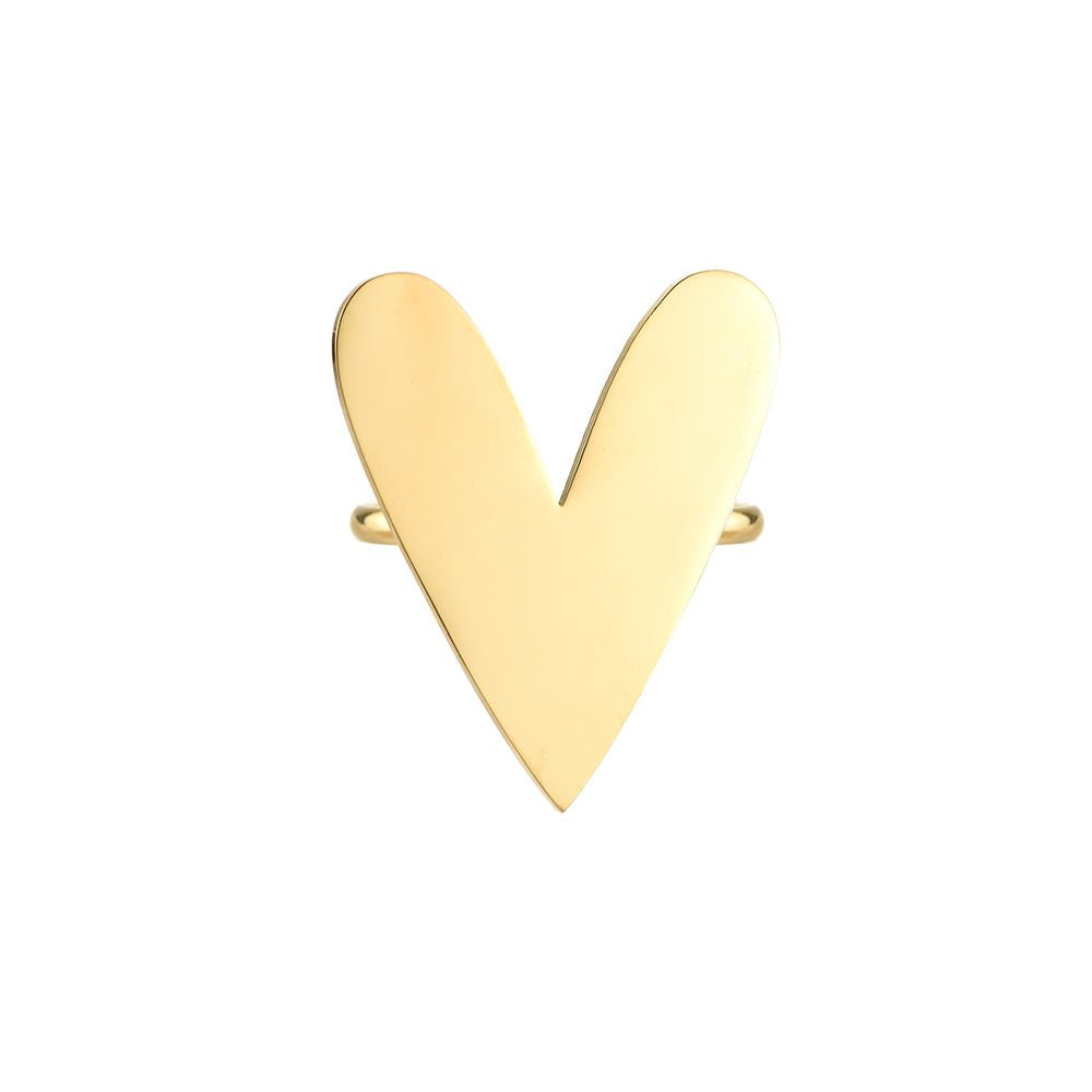 Big Heart Ring - Gold - Sieradenbycelin Sieradenbycelin Sieradenbycelin