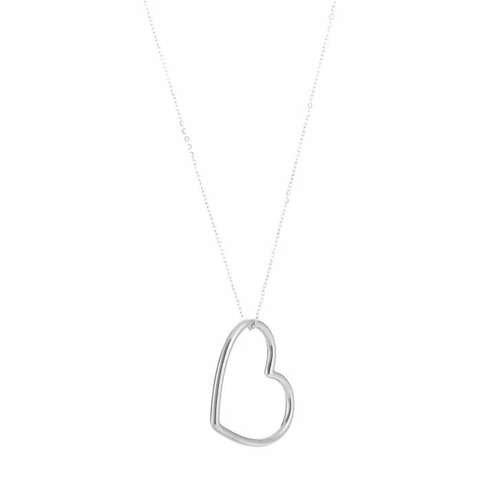 Valentine Heart Necklace - Silver