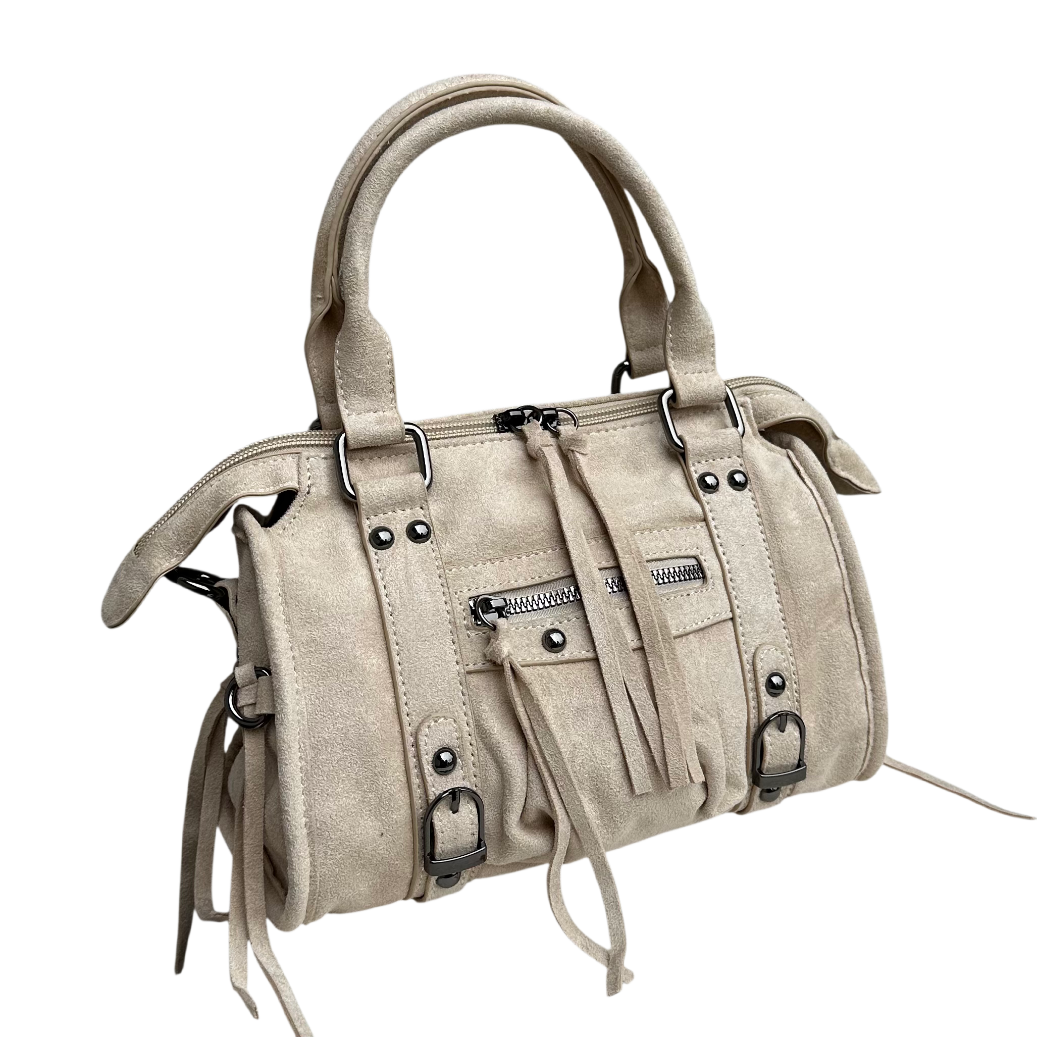 Liv Suède Medium Tas - Beige