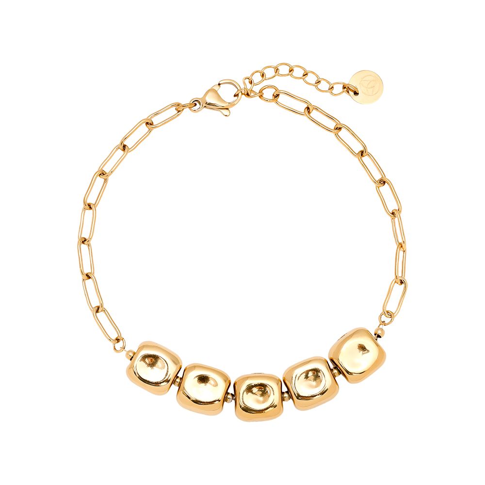 Cube Chain Bracelet - Gold