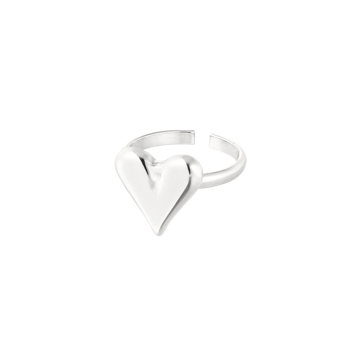 Tessa Heart Basic Ring - Silver