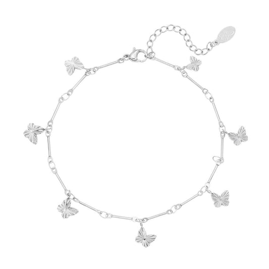 Butterfly Anklet - Silver