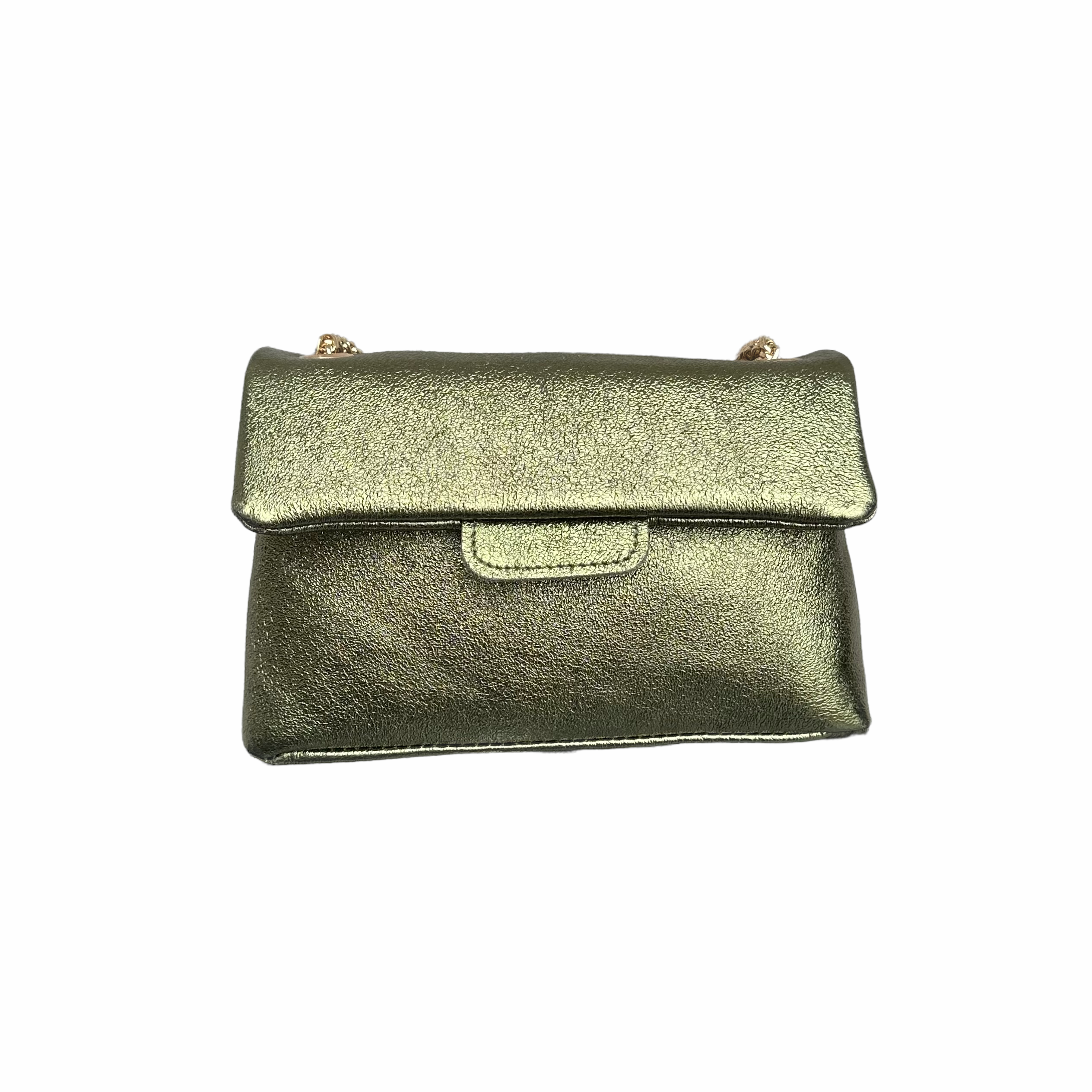 Tas Metallic Colour Army - Echt Leer