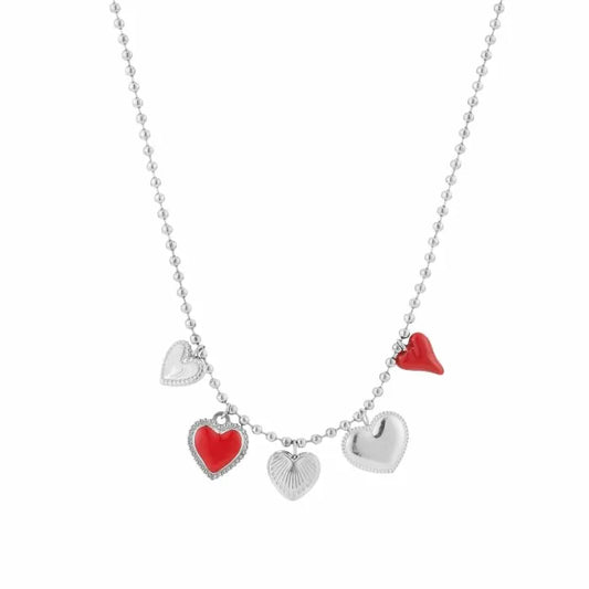 Ballerina Red Necklace - Silver