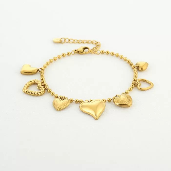 Bedels Heart Bracelet - Gold