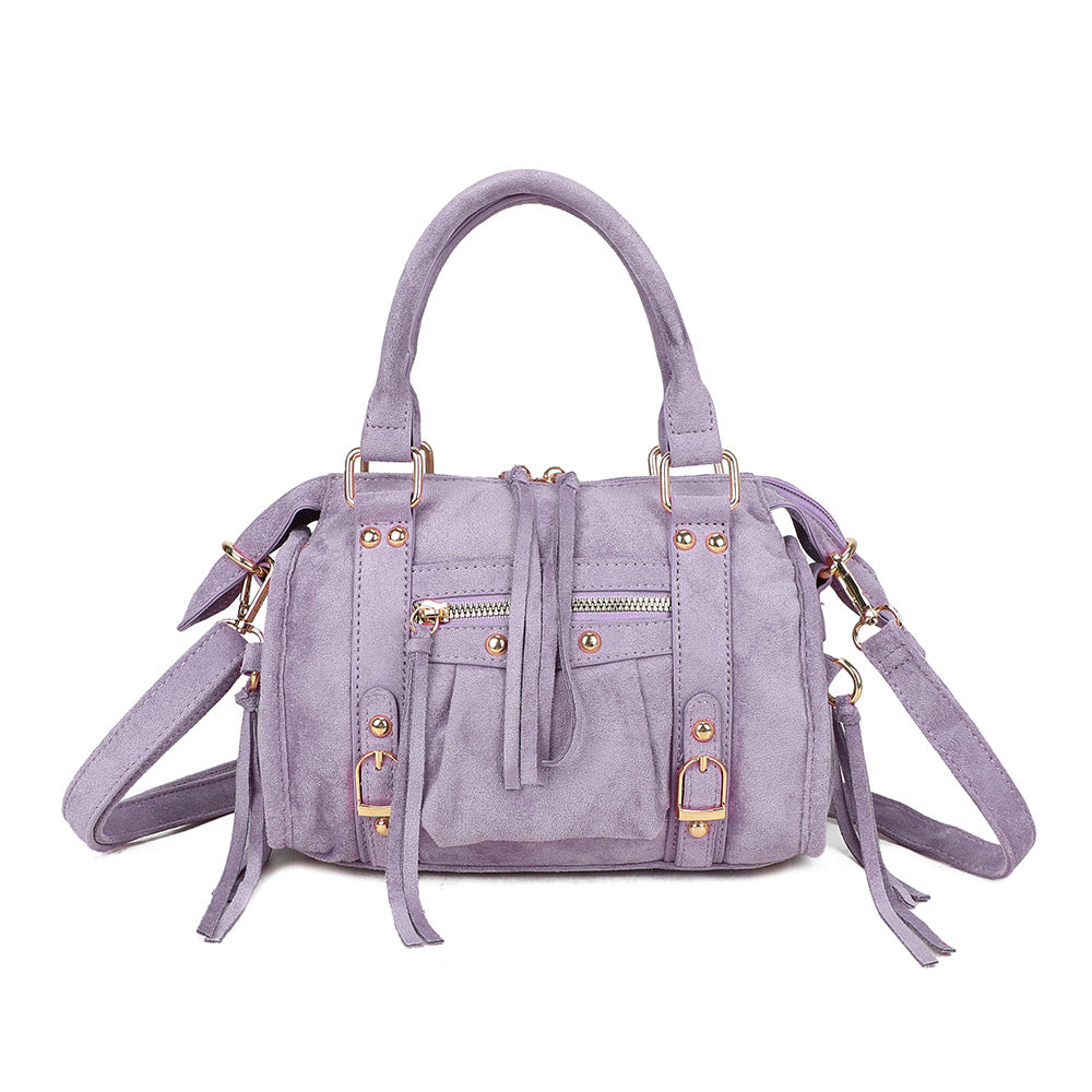 Liv Classic Suède Medium Tas - Lila