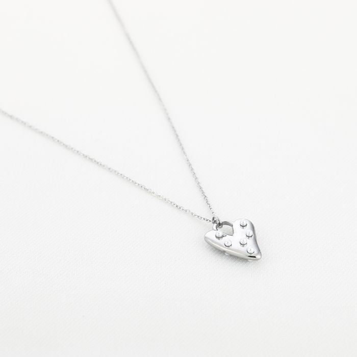 Parels Heart Mini Necklace - Silver