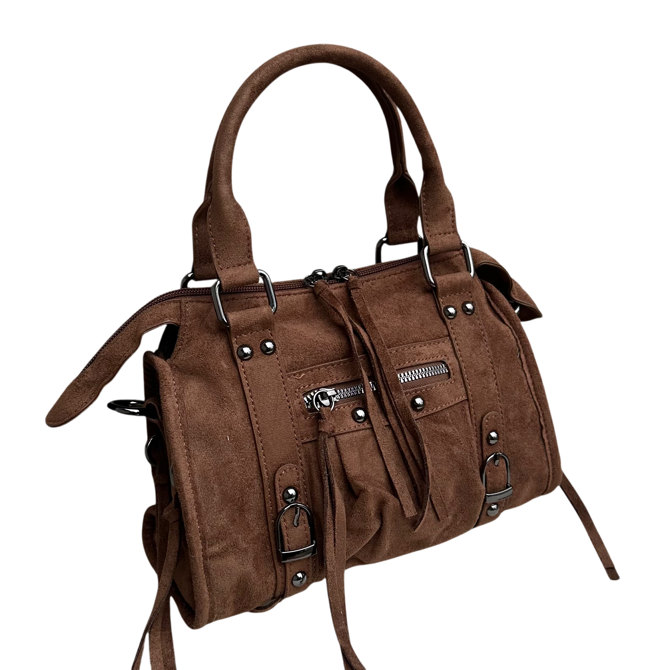 Liv Suède Medium Tas - Bruin