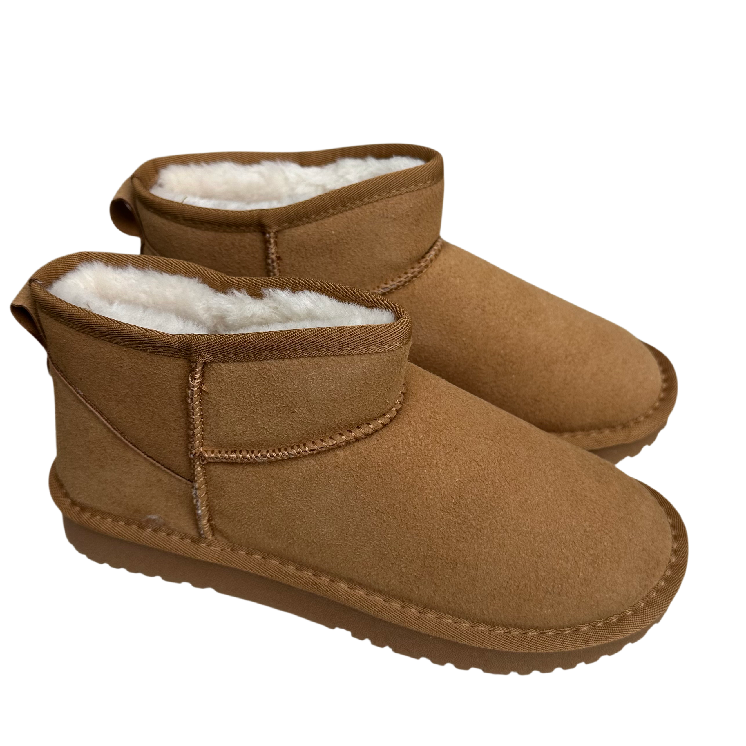 Fluffy Boots Lage Zool - Camel