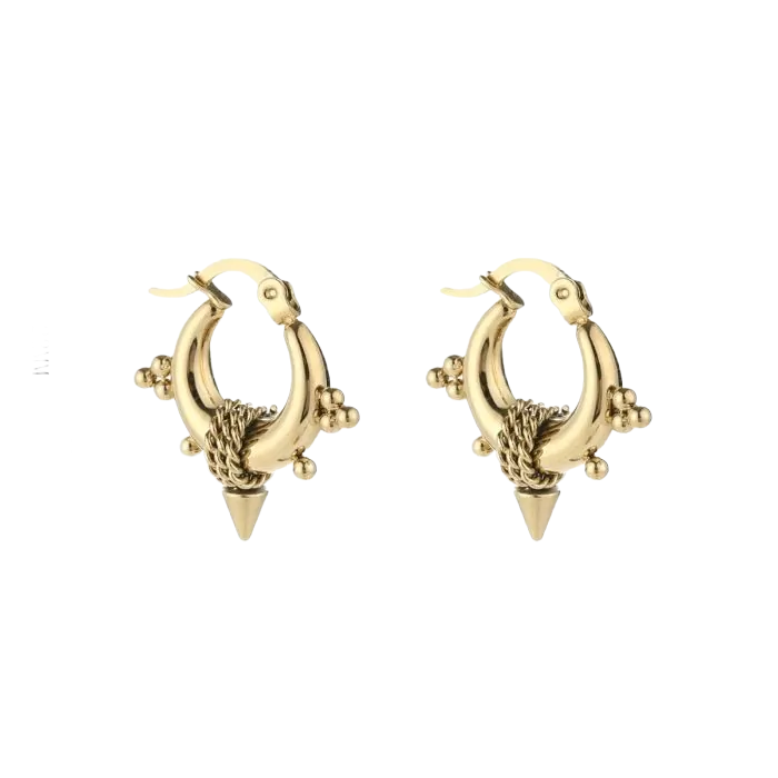 Bali Chunky Mini Earrings - Gold