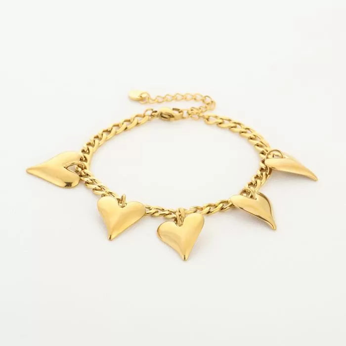 Figure Big Heart Bracelet - Gold