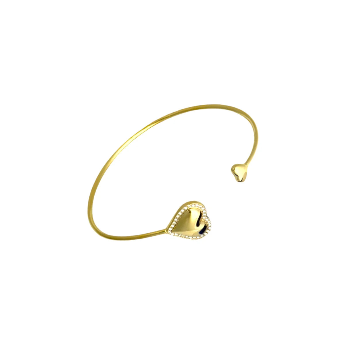 Bangel Open Heart Bracelet - Gold