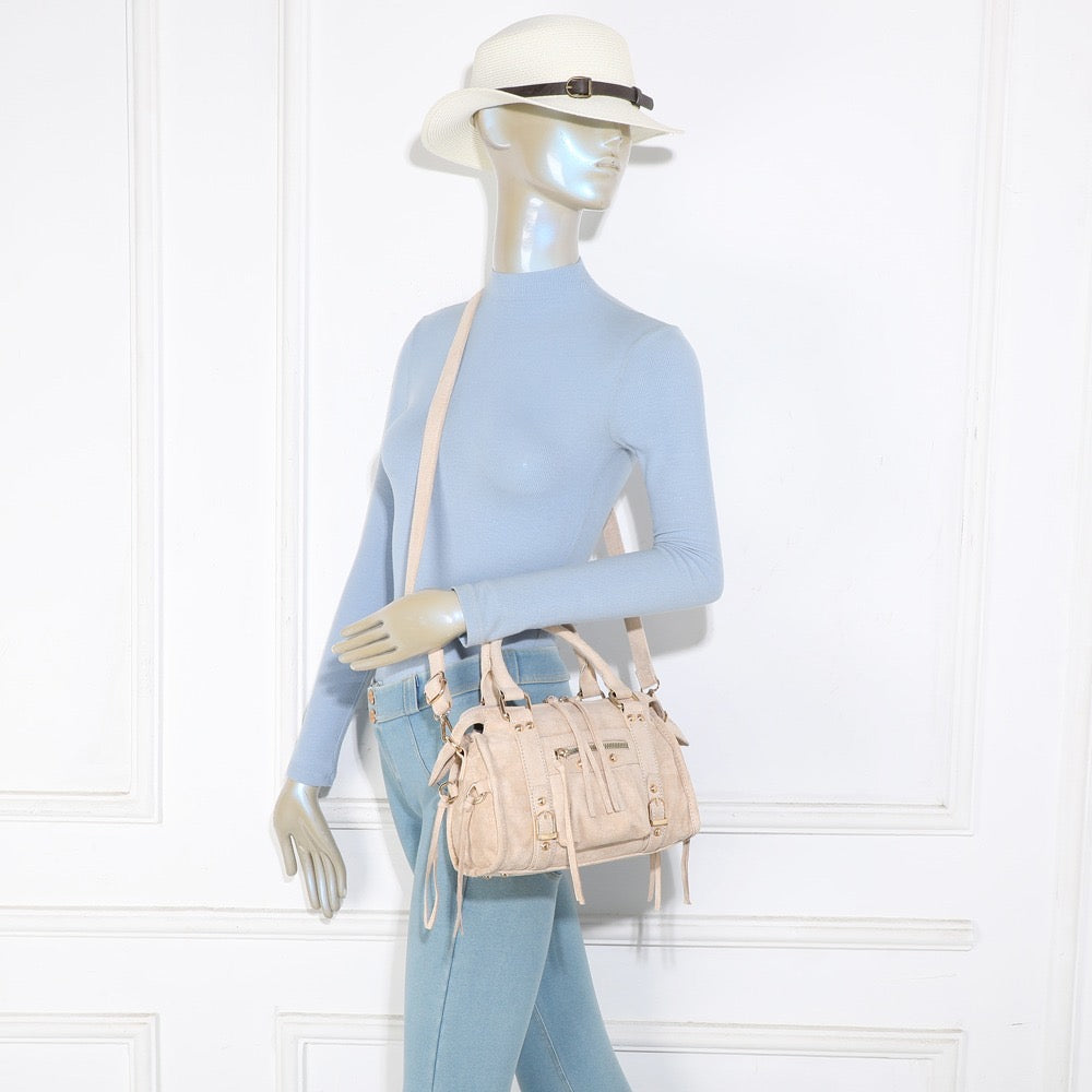 Liv Classic Suède Medium Tas - Beige