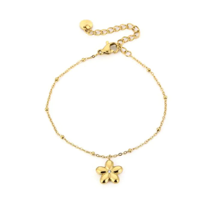 Flower Bracelet - Gold
