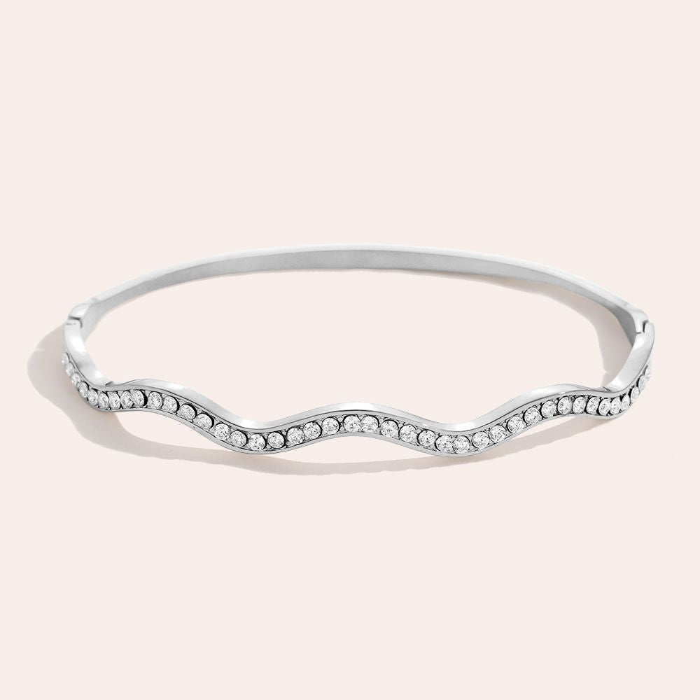 Chelsey Bangle Bracelet - Silver