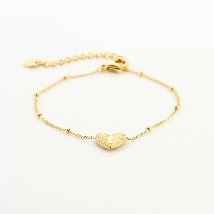 Nancy Heart Bracelet - Gold