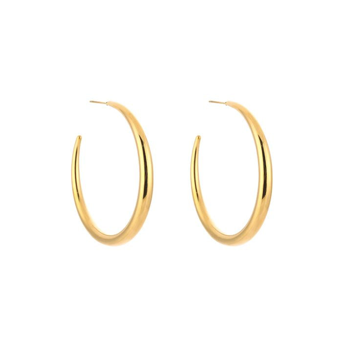Basic Aila Hoops Earrings - Gold