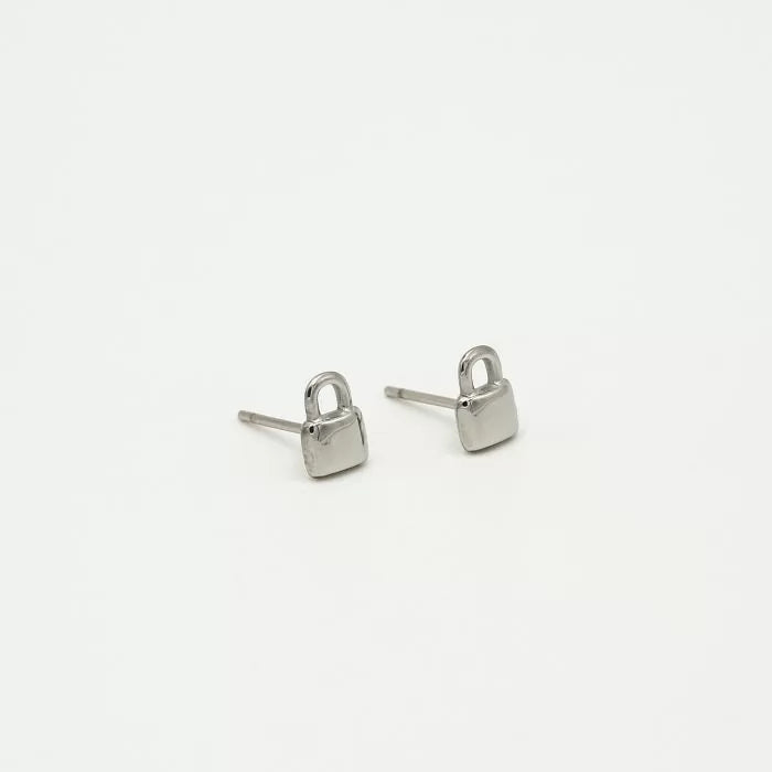 Ear Stud Lock - Silver