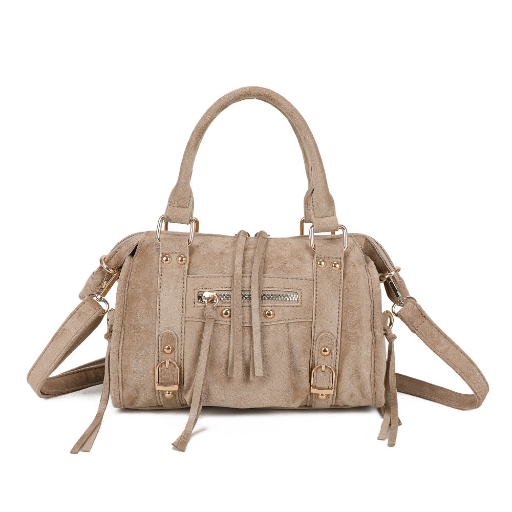 Liv Classic Suède Medium Tas - Apricot