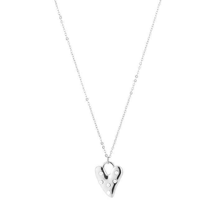 Parels Heart Mini Necklace - Silver