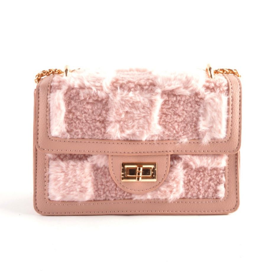 Fluffy Jolie Tas - Licht Roze