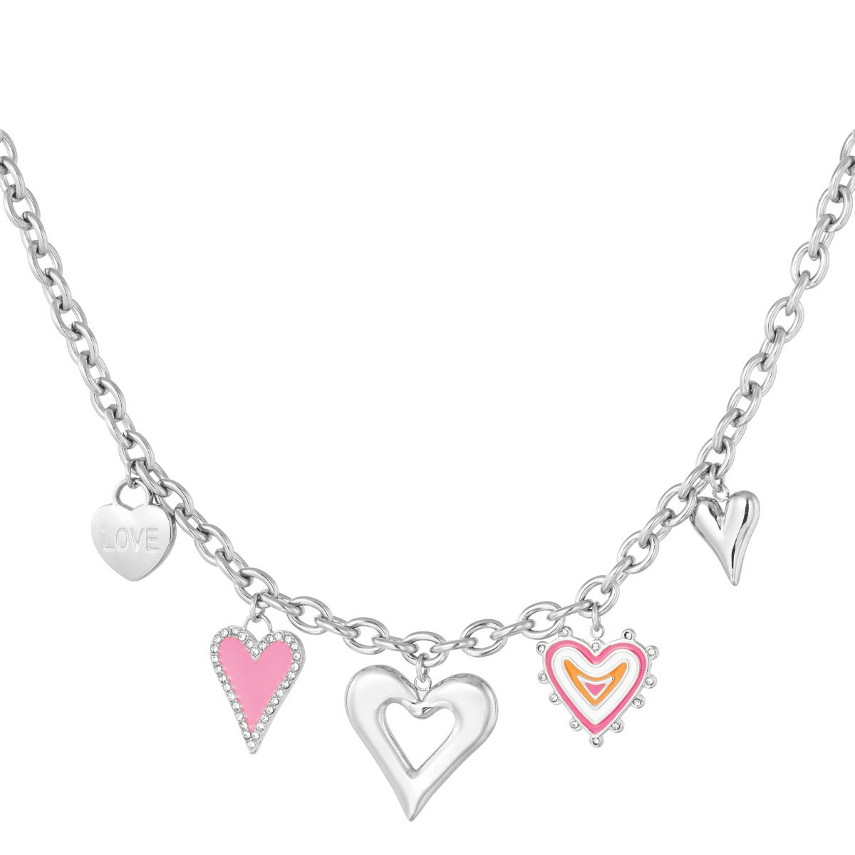 Figure Love Wins Necklace - Silver