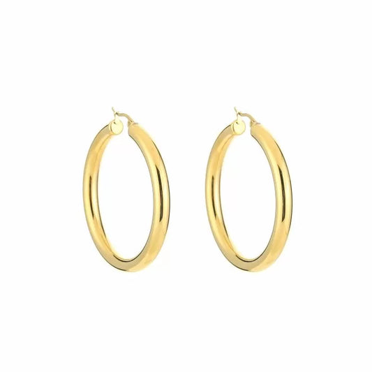 Basic Carlijn Hoops Earrings - Gold
