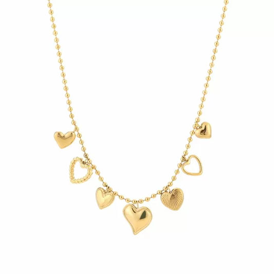 Bedels Heart Necklace - Gold