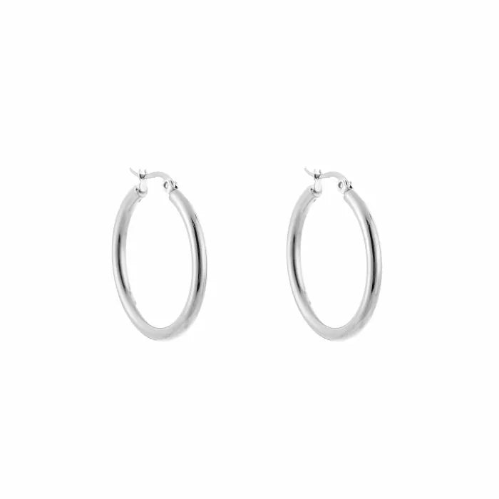 Basic Small Hoops Earrings - Silver