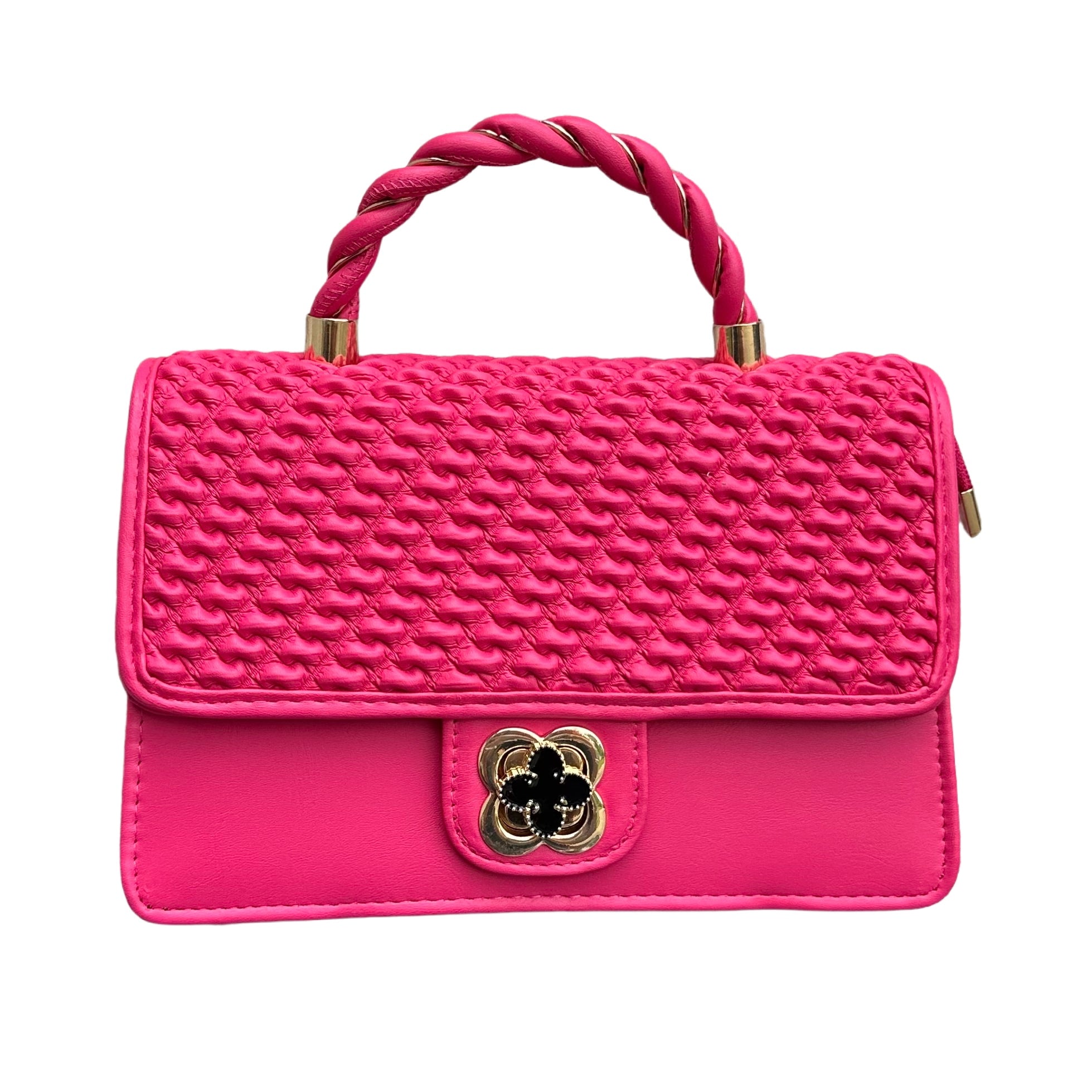 Melanie Klaver Tas - Fuchsia Roze - Sieradenbycelin Sieradenbycelin Sieradenbycelin